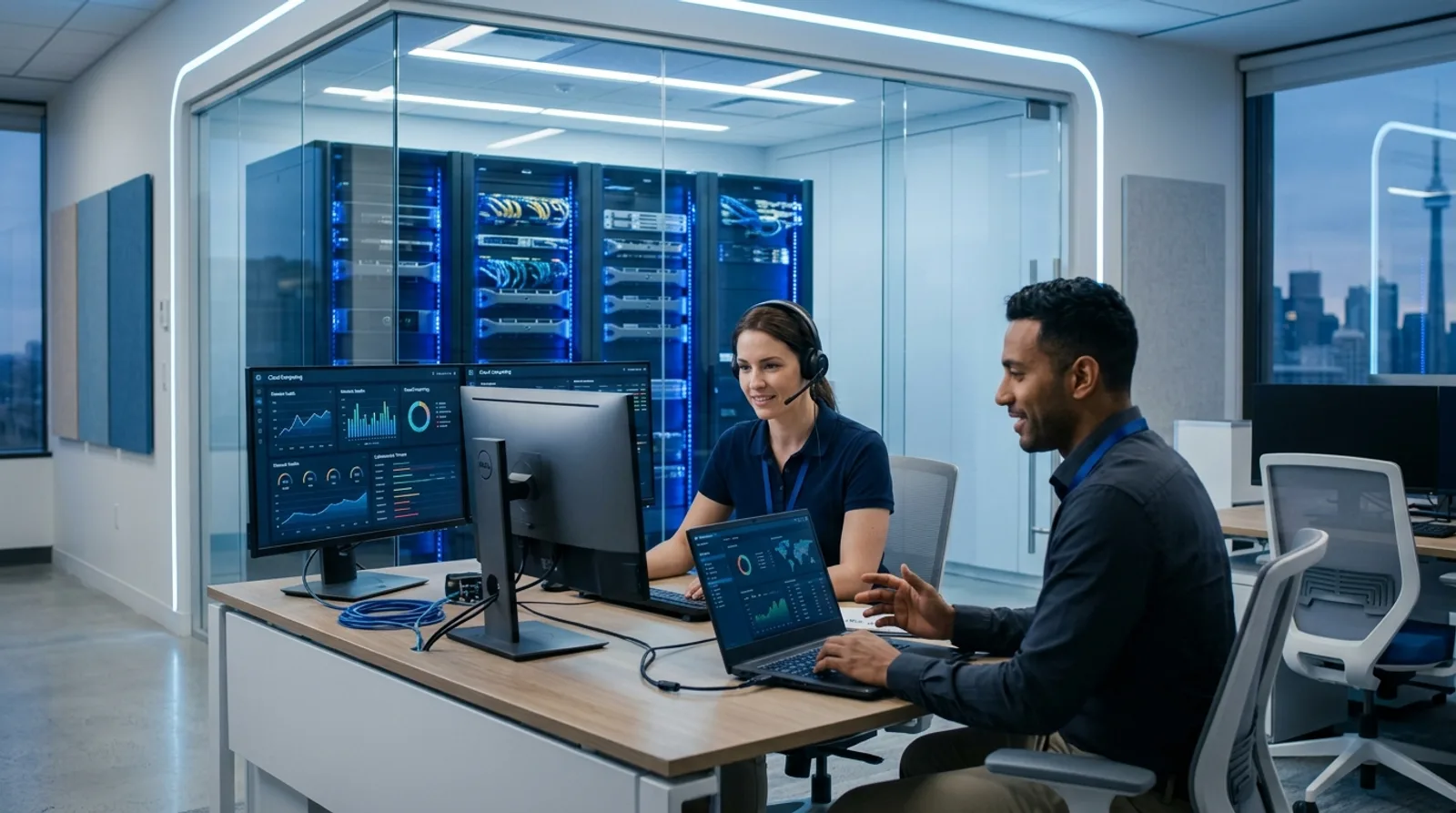 My Digital Cloud technicians monitoring cloud infrastructure